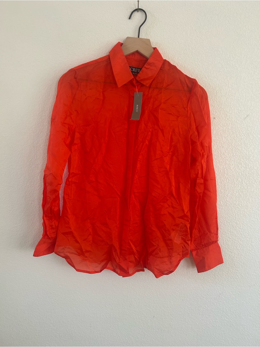 J. Crew  orange Button-Down Casual Shirt